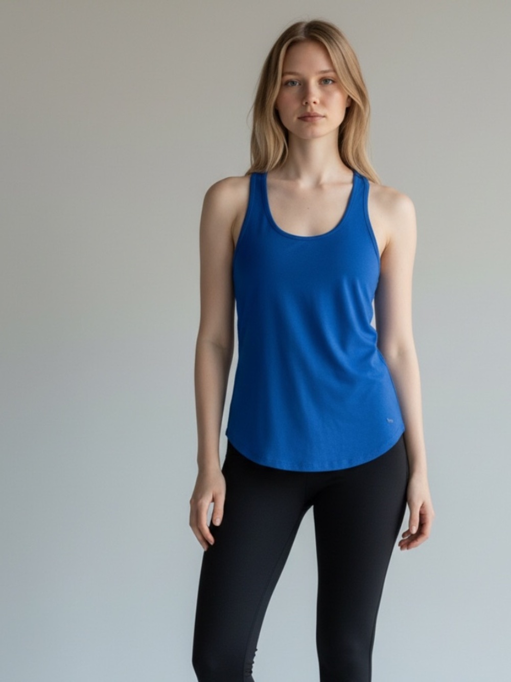 PINK Victoria's Secret Royal Blue Racerback Tank Top Size S Small Activewear